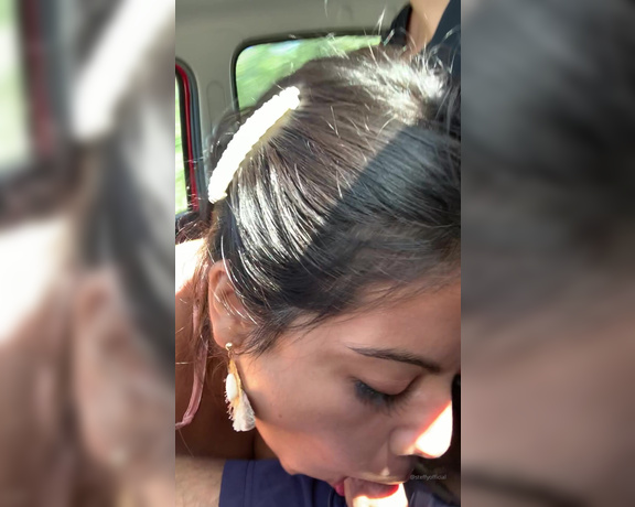 Steffy Moreno aka steffymoreno OnlyFans - Here is the second part of my sex road trip, licking that dick like
