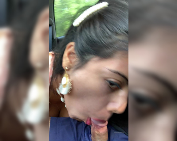 Steffy Moreno aka steffymoreno OnlyFans - Here is the second part of my sex road trip, licking that dick like