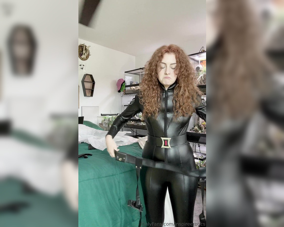 Inspire Erotics aka inspireerotics OnlyFans - Putting on my black widow costume a slight struggle lol