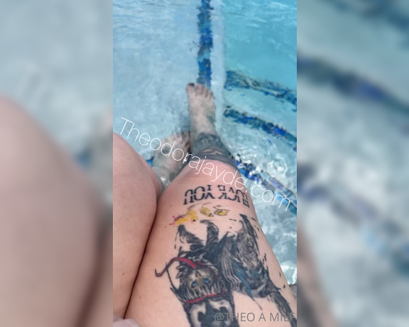 Theodora Jayde aka inkedmamii OnlyFans - This is how I clean my pool