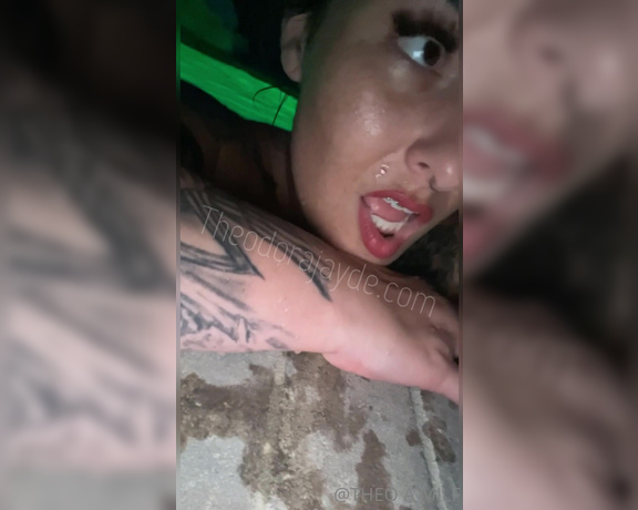 Theodora Jayde aka inkedmamii OnlyFans - Finally was able to make a video with my favorite jet tell me what you