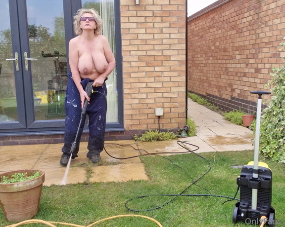 Camilla C aka camilla73 OnlyFans - Been doing a spot of Jet Washing