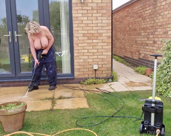 Camilla C aka camilla73 OnlyFans - Been doing a spot of Jet Washing