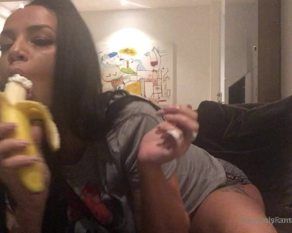 Jojouncut aka jojouncut OnlyFans - Getting nasty with some fruit dont you wish this was your i was doing this