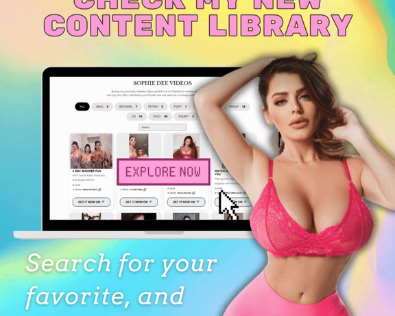 Sophie Dee aka sophiedee OnlyFans - Launching my new video library with all my videos! Search your favorite, and send