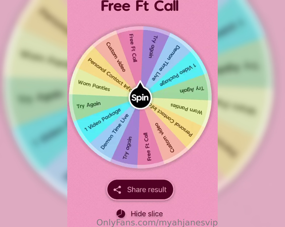 Myah Jane aka myahjanesvip OnlyFans - Tip $30+ to spin the wheel and win the prize