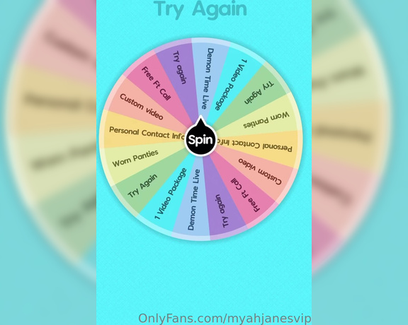 Myah Jane aka myahjanesvip OnlyFans - Tip $30+ to spin the wheel and win the prize