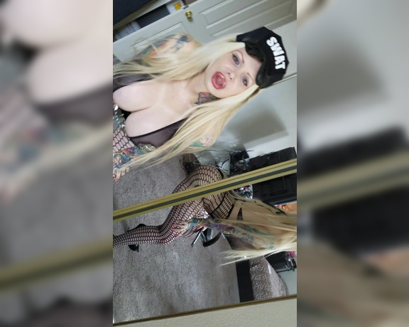 Sabrina Sabrok aka sabrinasabrok OnlyFans - Recording video as a police woman VIDEO