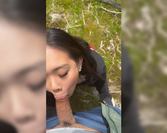 Creamy_asian aka creamy_asian OnlyFans - A hot guy invited me to go on a nature walk today his dick print made