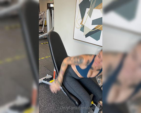 Alanah Cole aka alanahcole OnlyFans - Working out and hoping no one comes in bc I had to give you a little