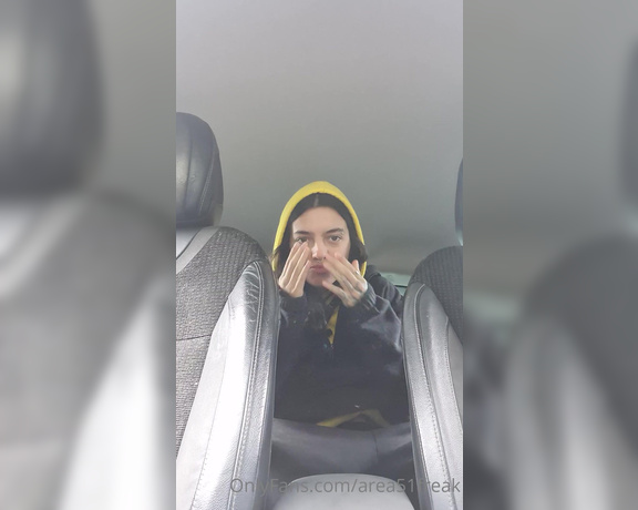 Area51FREAK aka area51freak OnlyFans - [EXPERIMENT]  Quickest wank inside the car with my dildo )