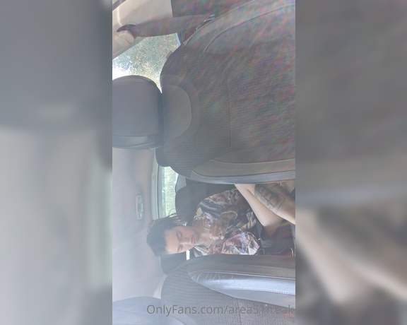 Area51FREAK aka area51freak OnlyFans - [EXPERIMENT]  Wanking with dildo in the car