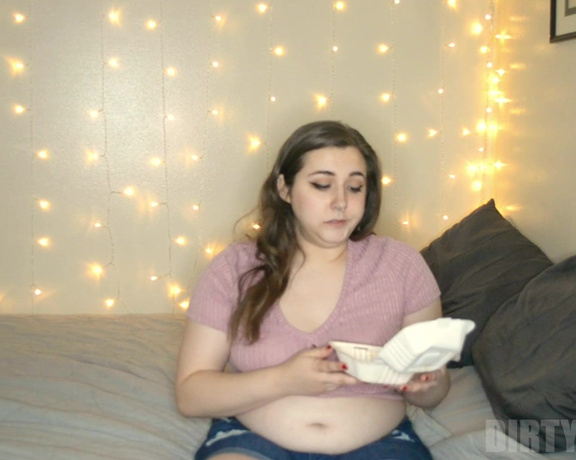 DirtyBirdyy - Fat Roommate Steals Food, Feeder/Feedee, Role Play, Eating, Burping, Vore, ManyVids