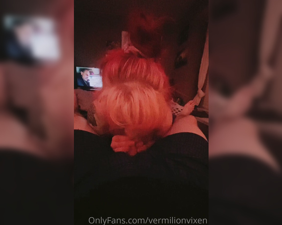 Ms Red aka vermilionvixen OnlyFans - Hot Bj with reverse cowgirl to finish him off, I queefed on camera I even