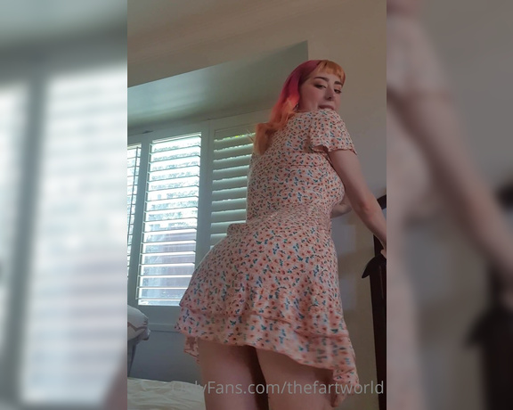 The Fart World aka thefartworld OnlyFans - Freya Blowing Her Skirt With Her Farts!