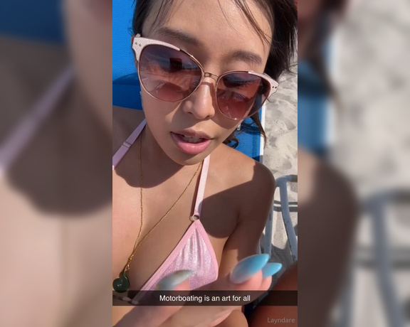 Lay & Alina aka layndare OnlyFans - Motorboating is an art guys  A clip from the beach after the cruise… don’t worry,