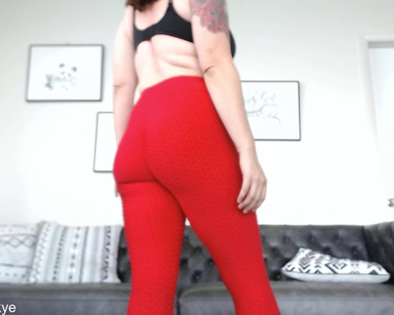 Lucy Skye - Red Yoga Pants Tease, Yoga Pants, Ass Worship, Ass Fetish, Leggings, Femdom, SFW, ManyVids