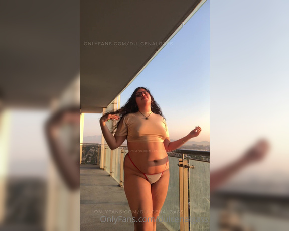 Dulcenalgass aka dulcenalgass OnlyFans - Wishing you were here to watch me strip for you at sunrise so you can fuck