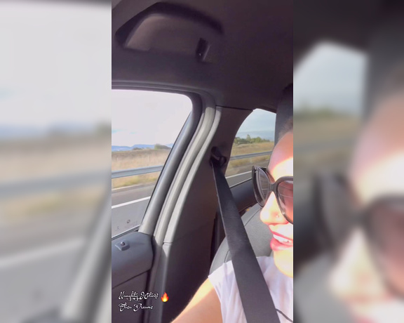 Elisa Dreams aka elisadreams OnlyFans - Having fun in the car while heading to Spain