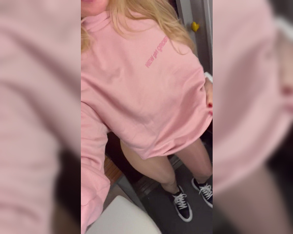 Elisa Dreams aka elisadreams OnlyFans - Having fun in the train bathroom