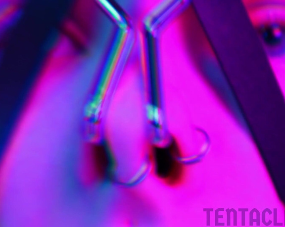 Tentacle Porn aka tentacleporn OnlyFans - Neon dreams 2 7 mins) Gagged spit play and masturbation