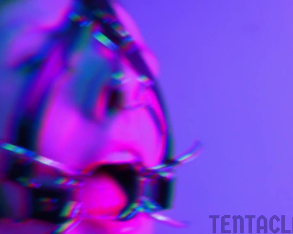 Tentacle Porn aka tentacleporn OnlyFans - Neon dreams 2 7 mins) Gagged spit play and masturbation