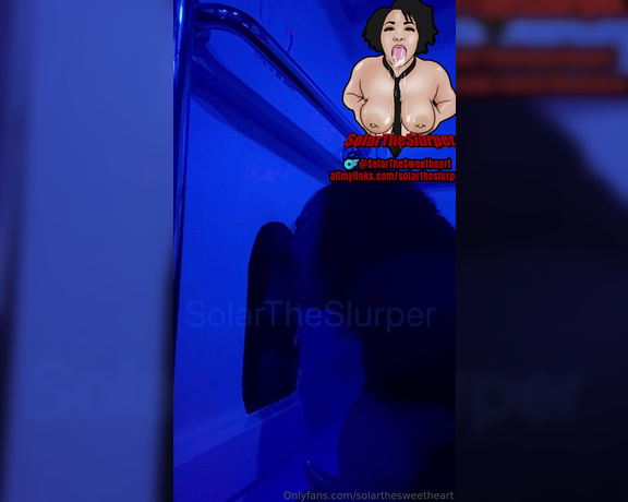 SOLARTHESLURPER aka solarthesweetheart OnlyFans - Tried out a new Gloryhole Do you guys like this one or it the blue light