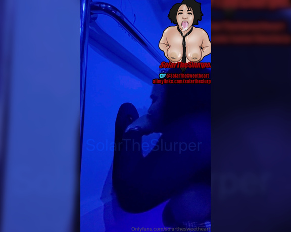 SOLARTHESLURPER aka solarthesweetheart OnlyFans - Tried out a new Gloryhole Do you guys like this one or it the blue light