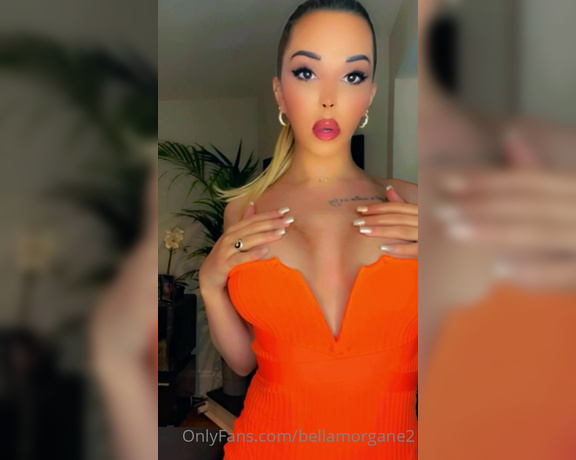 Bella Morgane aka bellamorgane2 OnlyFans - What you think about this lovely orange dresse La sductrice come and take