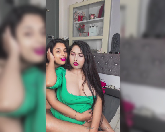 Sanna and Selena aka sanna_selena OnlyFans Video - Big booobie selena is sitting on nuude sanas lap