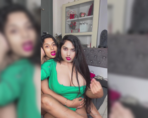 Sanna and Selena aka sanna_selena OnlyFans Video - Big booobie selena is sitting on nuude sanas lap