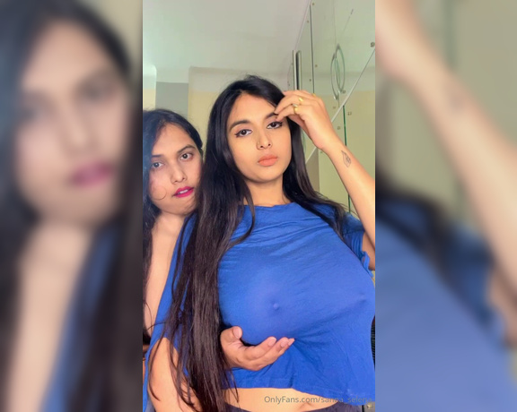 Sanna and Selena aka sanna_selena OnlyFans Video - Selena rubbing sannatis niippple