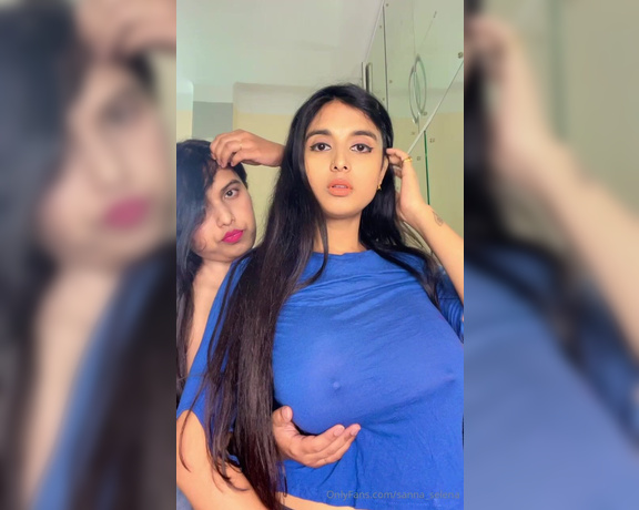 Sanna and Selena aka sanna_selena OnlyFans Video - Selena rubbing sannatis niippple