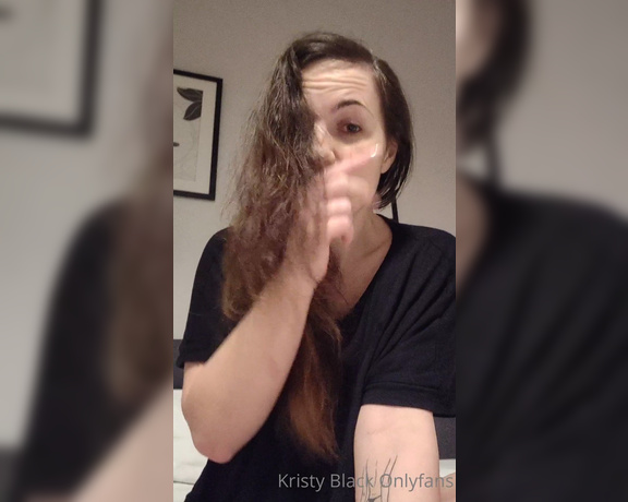 Kristy Black aka kristyblack OnlyFans Video - My first longer talking video, sorry if I look nervous or something, Im not used to