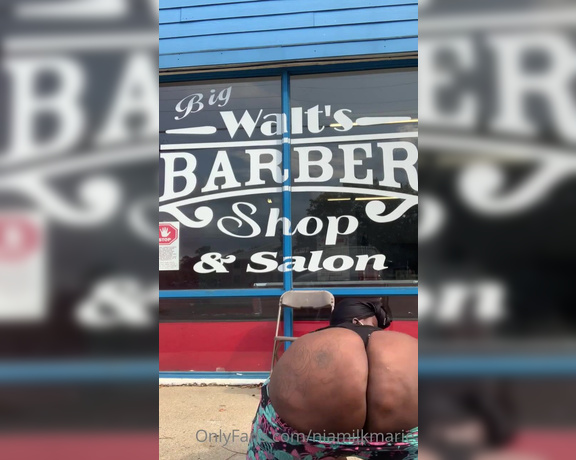 Niamilkmarie aka niamilkmarie OnlyFans Video - Turnt Up outside Big Walts BARBERSHOP sHout Out My Nigga Leon He was definitely cutting somebody