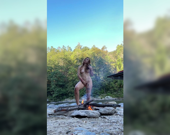 Zoe by the River aka zoebytheriver OnlyFans Video - morning coffee, campfire, and cock cravings