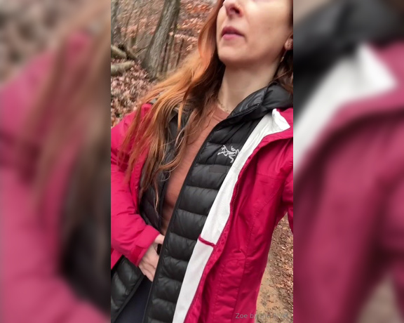 Zoe by the River aka zoebytheriver OnlyFans Video - A wet and wild hike in the woods  Almost got caught boobs out and pants