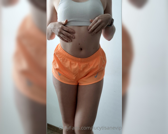 Lucy Tisane aka lucytisanevip OnlyFans Video - Felt cute in my new running shorts  after running _ striptease