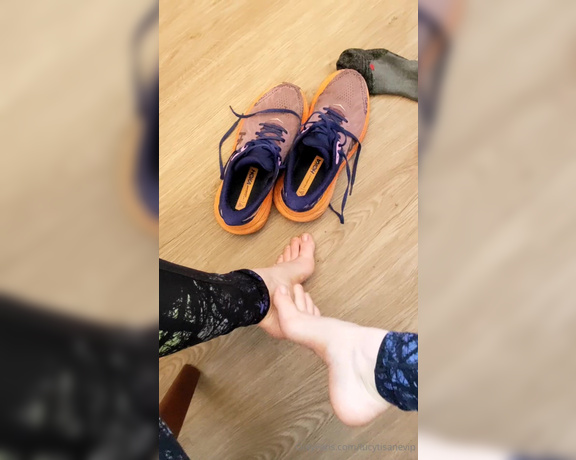 Lucy Tisane aka lucytisanevip OnlyFans Video - Dirty running socks and shoe removal