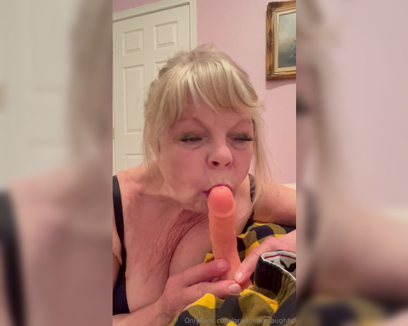 GrandmasNaughty aka grandmasnaughty OnlyFans Video - Deep throating turns me on so much  I hope it turned you on just as