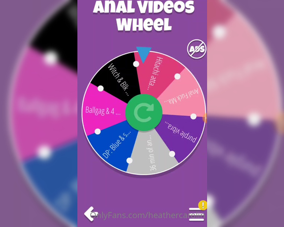 Heather Carolin aka heathercarolin OnlyFans - This spin is for Justin TY for spinning the ANAL VIDEOS wheel 592658