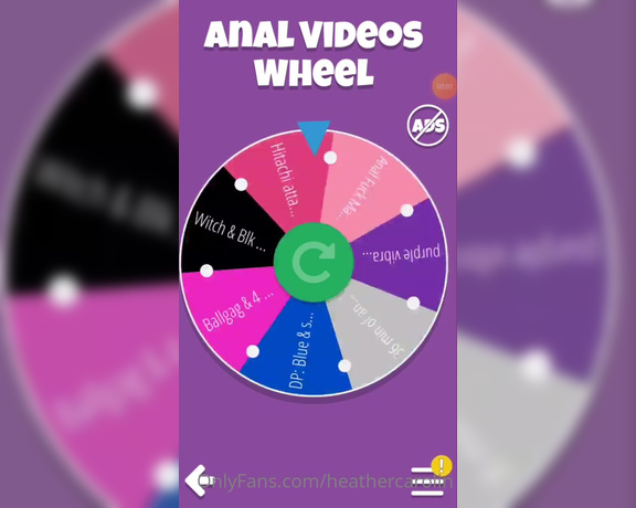 Heather Carolin aka heathercarolin OnlyFans - This spin is for Matt TY for spinning the ANAL VIDEOS wheel T 598844