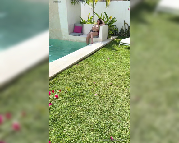 Ava Nicks aka avanicks OnlyFans Video - 03-23-2024 - Caught my gardener spying on me topless tanning by the pool