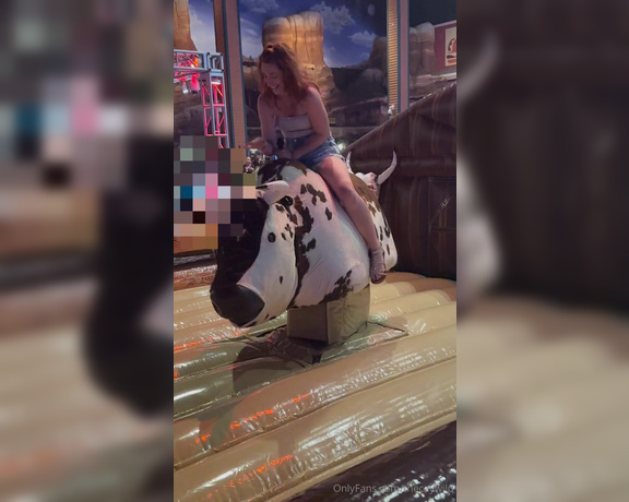 Cay Wild aka thecaywild - 08-02-2024 OnlyFans Video - Hubby talked me into riding this bull at the bar we were at