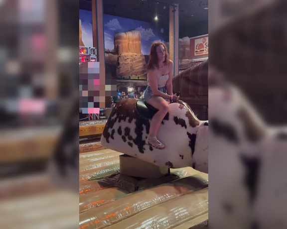 Cay Wild aka thecaywild - 08-02-2024 OnlyFans Video - Hubby talked me into riding this bull at the bar we were at