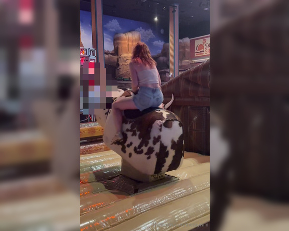 Cay Wild aka thecaywild - 08-02-2024 OnlyFans Video - Hubby talked me into riding this bull at the bar we were at