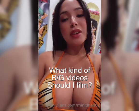 Minitinah aka minitinah02 - 03-14-2022 OnlyFans Video - leave me comments on what type of Boy Girl videos I should film im going to