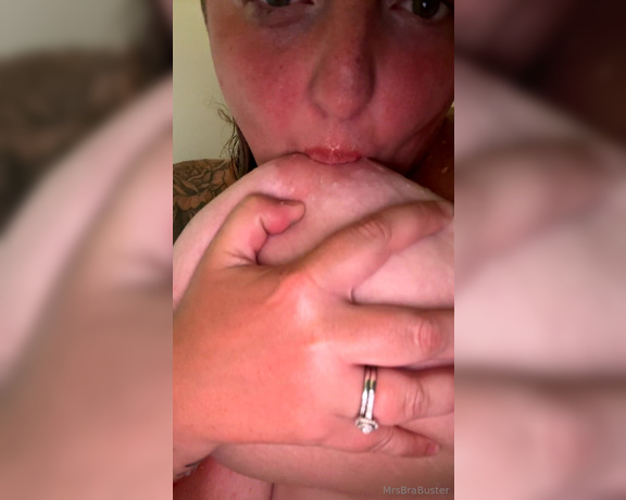 Mrs Bra Buster aka mrs_bra_buster - 06-25-2024 OnlyFans Video - I know you love when I suck my nipples