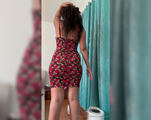 Brown & Sweet aka brownandsweet - 06-25-2024 OnlyFans Video - Stripping out of my cute rose dress for you