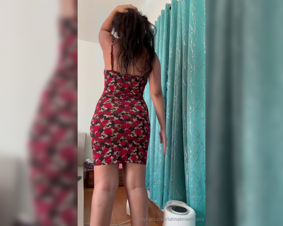 Brown & Sweet aka brownandsweet - 06-25-2024 OnlyFans Video - Stripping out of my cute rose dress for you